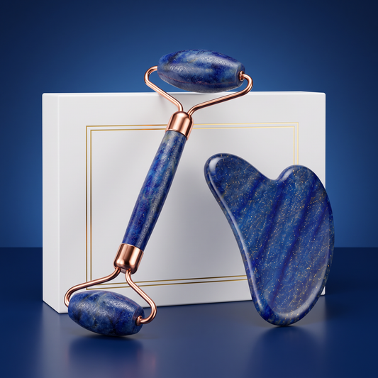 The Deep Blue Set, angled studio shot on blue gradient
